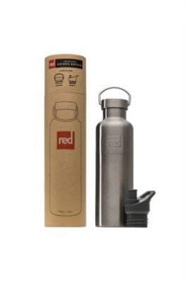 red paddle geisoleerde stalen waterfles